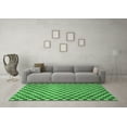 thumbnail image 3 of Ahgly Company Indoor Rectangle Checkered Emerald Green Modern Area Rugs, 3' x 5', 3 of 4
