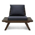 thumbnail image 3 of Durable Outdoor Club Chair of Acacia Wood / Wide Seat for Drink Setting, 3 of 6