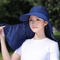 thumbnail image 6 of Sun Hat Woman Summer Women's UV Protection Cap Outdoor Travel Cycling Face Mask Hat Shawl Hats Windproof Removable Tea Picking Women's UPF+50 Sun Visor Detachable Flap Hat Foldable Wide Brimmed, 6 of 7