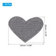 thumbnail image 2 of Parches de planchar en forma de corazón Uxcell, parches bordados, apliques, adornos para ropa, gris, 16 piezas, 2 of 7