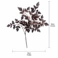 thumbnail image 2 of 3‑Pack Artificial Gratitude Leaf Stems, Faux Fall Burgundy‑Orange Foliage Branches, Realistic Autumn Decorative Stems for Vase, Table Centerpiece, Mantel, Shelf, Thanksgiving Farmhouse Home Decor,D, 2 of 7