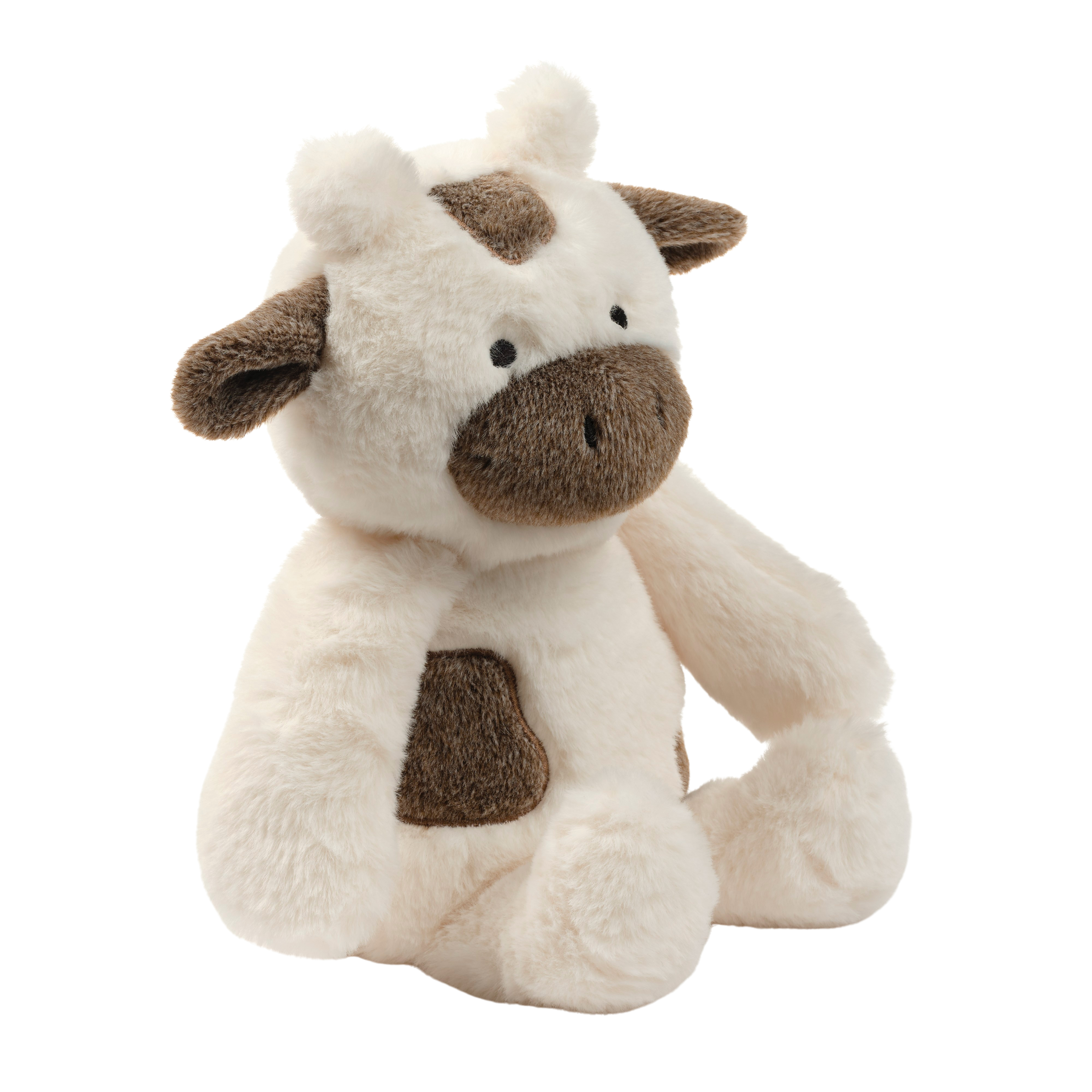 Bedtime Originals Farmyard Friends Plush Cow Stuffed Animal Toy - Milkshake
