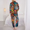 thumbnail image 3 of Bingfone Womens Pajama Sets Psychedelic Faces Colorful Print,Long Sleeve Loungewear Pajamas Set-Medium, 3 of 8