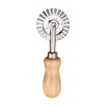 thumbnail image 2 of 2 Pcs Pastry Wheel Cutter Set - Dual-Wheel Ravioli & Biscuit Cutter with Wooden Handle, Pizza/Dumpling Dough Tool for Ruffled & Straight Edges, 2 of 3
