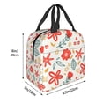 thumbnail image 6 of ZICANCN Insulated Lunch Bag for Women Men, Abstract Botanical Floral Motif Reusable Cute Lunch Bags for Picnic School Work Office, 6 of 8