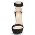 thumbnail image 4 of DARING DIVA Women's Platform High Chunky Heel Sandals Black 6, 4 of 7