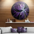 thumbnail image 2 of Designart Glittering Purple Fractal Flower Metal Wall Art Print, 23" x 23", 2 of 3