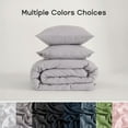 thumbnail image 2 of Sonive Washed Comforter Sets Twin/Twin-XL 2 Piece, Soft and Cozy, Fluffy Microfiber Fill, Washed Textured Wrinkled Design (Gull Grey, Twin/Twin-XL), 2 of 8
