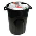 thumbnail image 3 of 32 Gallon Heavy Duty Plastic Garbage Can, Included Lid, Indoor/Outdoor, Black, 3 of 5