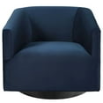 thumbnail image 5 of Modway Twist Accent Lounge Performance Velvet Swivel Chair in Midnight Blue, 5 of 7
