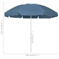 thumbnail image 5 of vidaXL Beach Parasol Blue Polyester 94.5 in diameter Tiltable, 5 of 5