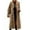 Gold, variant on Women's Winter Plus Size Trench Coat Long Sleeve Plush Coat Color: Gold Size: L