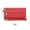 Red, variant on Matte leather wallet, vintage wallet, women's long Korean-style multifunctional wallet, clutch bag, coin purse, leather wallet