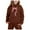 F01-Coffee, variant on FYDUU Children's Hoodie Set With Bow Print Girls Boys 2 Piece Tracksuit Athletic Sweatsuits Sets Hooded Sweatshirt And Jogger Sweatpants Set Cute Girls Clothes