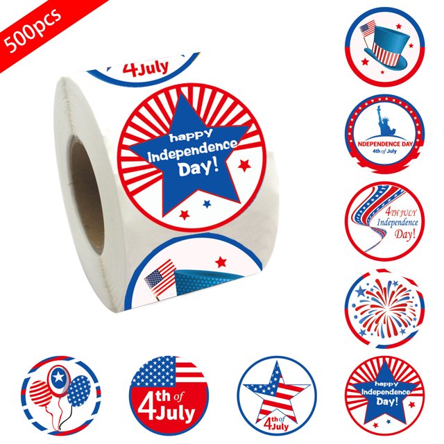 TIMIFIS Spider Sticker, Independence Day Sticker Decoration Sticker Tape 500 PCS Per Roll Home Decor