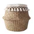 thumbnail image 2 of Joernso Nordic Two-Layer Tassel Woven Flower Holder Flowerpot Living Room Storage Basket, 2 of 6