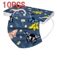 thumbnail image 5 of 10pcs Mascarillas Adult Masque Jetables Butterfly Print Disposable Three Layer Face Mask Express Shipping Included, 5 of 10