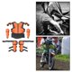 thumbnail image 1 of de motocicleta para niños con rodillera, codo, brazo, almohadilla de protección para hombros para esquiar Naranja, 1 of 8