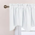 thumbnail image 4 of NICETOWN Short Blackout Valance Curtains, Rod Pocket Scalloped Valance Curtains Thermal Insulated Privacy Window Treatment Tiers for Bedroom Bathroom, Pure White, 52"x18", 2 Panels, 4 of 6