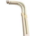 Double Lock Seam Curtain Rod, 48 to 84Inch Adjustable Width, White