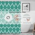 thumbnail image 3 of Teal Blue Shower Curtain, Waterproof Design and Polyester, Quick-Drying, Weighted Hem, Shower Curtains for Bathroom W 72 x H 72, Machine Washable with 12 Hooks, 3 of 6