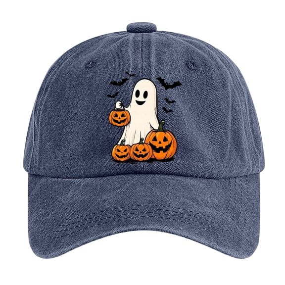 Baseball Caps for Women Halloween Print Washed Baseball Cap Adjustable Unisex Casual Hat for Outdoor Sports and Daily Wear