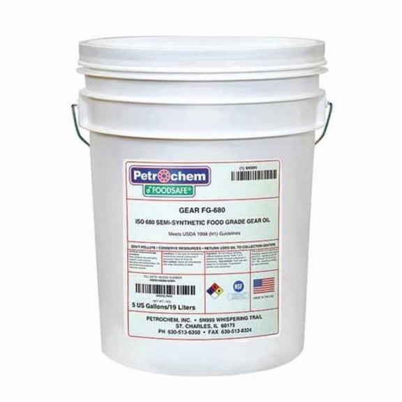 5 gal Gear Oil Drum 680 ISO Viscosity, 140 SAE, Clear