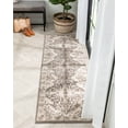 thumbnail image 4 of Well Woven Monzala Brown Persian Floral Medallion 3x7 (2'3" x 7'3") Runner Rug, 4 of 8