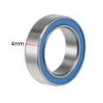 thumbnail image 3 of Rodamiento de bolas de ranura profunda Uxcell sección delgada doble sellado acero cromado tapa azul 10x15x4mm, 3 of 4