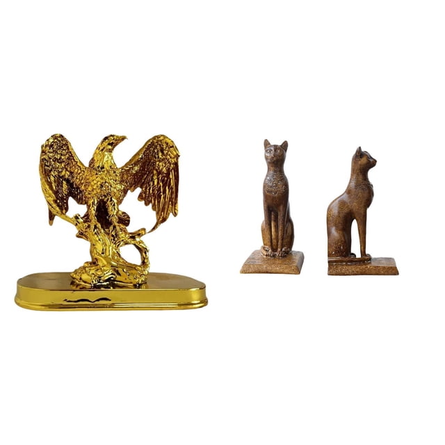 Escultura de animal de resina moderna con figuras de gato para escritorio de oficina, comedor, armario y estantería, regalo decorativo.