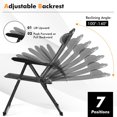 thumbnail image 2 of Aimee Lii 2 Pieces Patio Adjustable Folding Recliner Chairs with 7 Level Adjustable Backrest, Modern Patio Furniture for Outdoor Backyard Pool Deck-Gray, 2 of 10