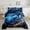 Blue Yellow, variant on Dragon Comforter Set,Neon Blue Lightning Sky Trippy Bedding Set for Teens Young Room,Western Ancient Animal Chinese Dragon Quilt Set 3 Pcs with 2 Pillowcases,Full