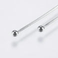 thumbnail image 2 of 500pc 304 Stainless Steel Ball Head Pins Stainless Steel Color 50x0.7mm Head: 2mm, 2 of 2