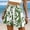 Green, variant on Women's Wide Leg Short Boho Style Print High Waist Elastic Fashion Versatile Casual Shorts Summer Comfy Baggy Shorts Beach Vacation Clothes