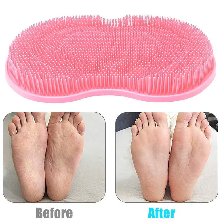 Shower Foot Scrubber Mat Back Washer Back Exfoliating Bath Wash Pad Wall  Moun