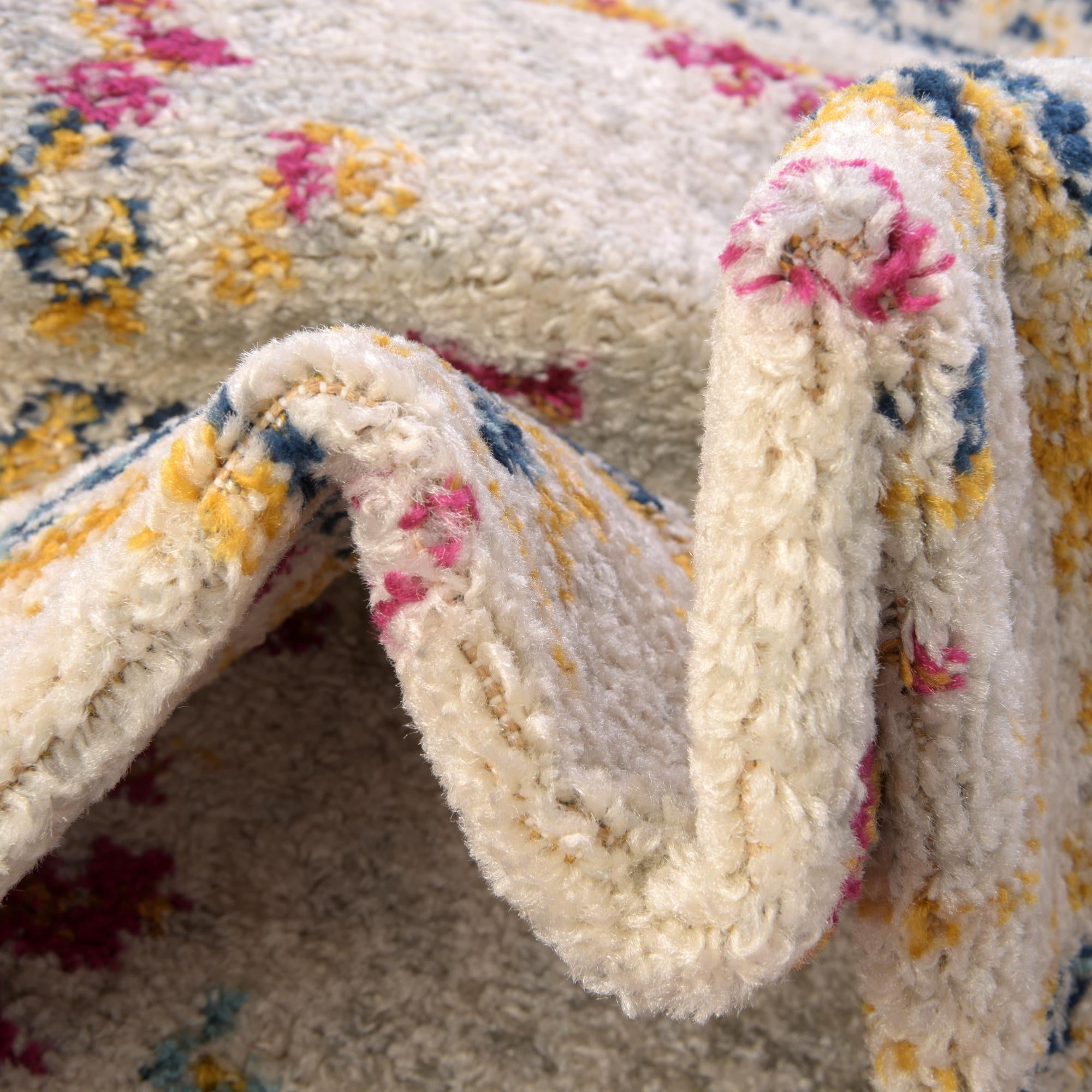 Unique Loom Madeline Vintage Collection Area Rug - Jackson (2' x 3' Rectangle Pink Gray/Ivory)