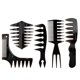 thumbnail image 2 of 5 Pcs Hair Comb Styling Set-tail Combs Double Side Brushes, Afro Pick Pik Comb, African American Hair Brush, Retro Oil Hair Comb Men's Styling Comb Bi, 2 of 5