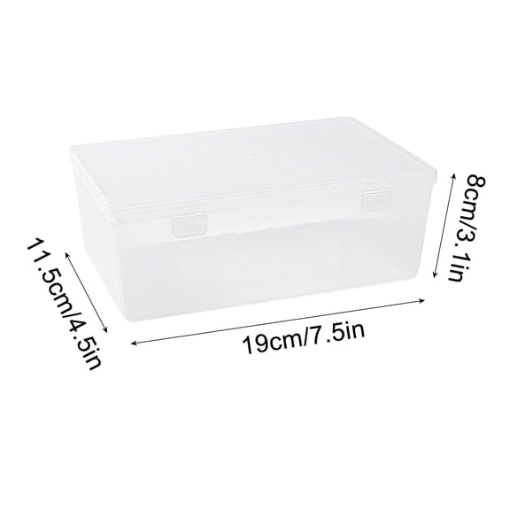 Komiseup Plastic Storage Container Bin, Transparent Storage Boxes, Portable Organizer Cases, Rectangular Containers with Lids, Kid's Toys Craft Hobby, Art Supplies, Stackable, Clear