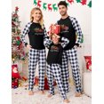 thumbnail image 5 of Family Matching Christmas Holiday Pajamas Sets, Xmas Plaid Pajama Pants Long Sleeve Print Top Pjs Sets Sleepwear Bottoms for Men Couple, White Plaid, XL, 5 of 6