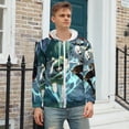 thumbnail image 3 of Genshin Impact Zip Up Hoodies Unisex Realistic 3D Print Sweatshirt Long Sleeve Hooded Jacket Coat S, 3 of 8