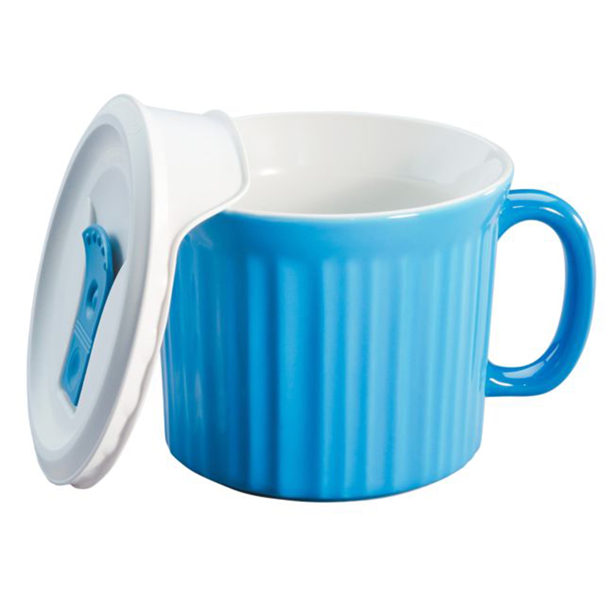 CorningWare French White 20 Ounce Oven-Safe Pop-In Mug with Vented 