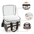 thumbnail image 6 of FORMRS Insulated Cooler Bag 24 Cans Capacity Soft Leakproof Lunch Box with Side Pockets, Orange Snow Houses, 6 of 7