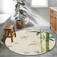 thumbnail image 3 of Green Botanical Round Area Rug 4Ft Washable Circle Rugs for Bedroom Dining Room, Farmhouse Dragonfly Non-Slip Carpet Floor Mats Indoor Outdoor Carpet Runner Aesthetic Home Decor, 3 of 8