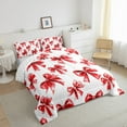 thumbnail image 2 of jejeloiu Cute Bowknot Bedding Comforter Set,Girl Ribbon Bow Twin Comforter Sets,Red White Bedding Set For Girls,Super Cozy Bedroom Decor Reversible,2 Pieces, 2 of 7