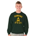 thumbnail image 5 of Camping Its Lit Pun Outdoors Nature Sweatshirt for Men or Women Brisco Brands 2X, 5 of 6