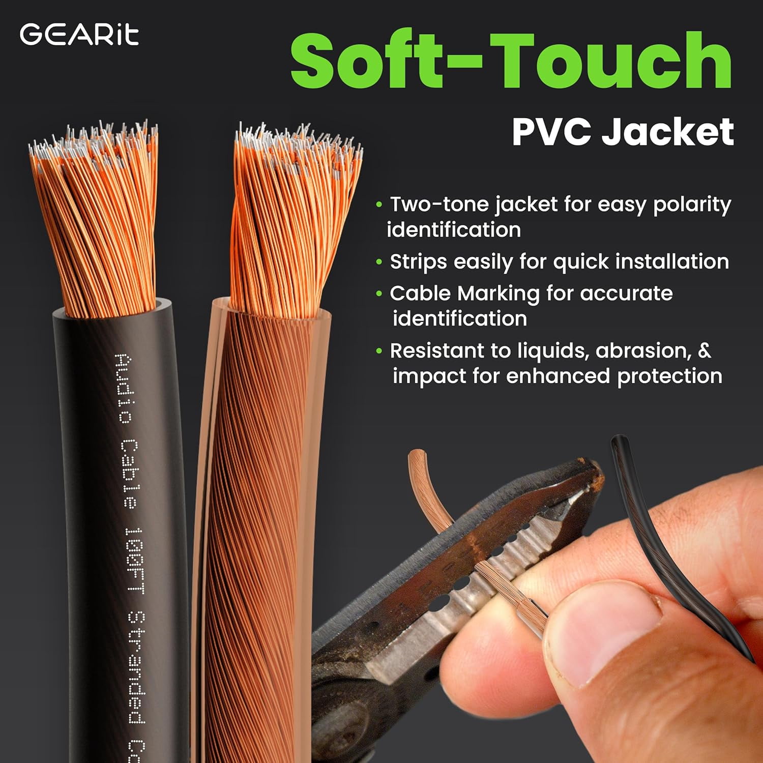 GEARit Pro Series 12 AWG Speaker Wire, Great Use for Home Theater Speakers and Car Audio, 100 ft