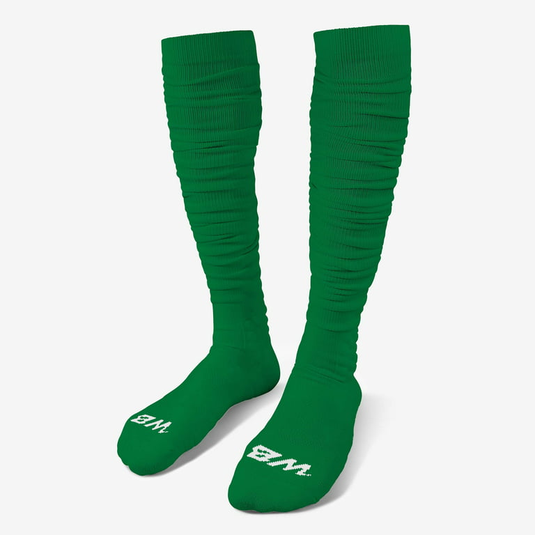We Ball Sports Scrunch Football Socks, Extra Long Padded Sports Socks for  Men & Boys (Green, L) 