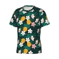 thumbnail image 3 of Yiaed Tropical Fruit Print Mens Short Sleeve Tight Fit T-Shirt, Crewneck Casual Tee-XX-Large, 3 of 5