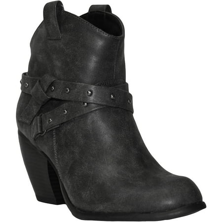 FADED GLORY WOMENS STRAPPED WESTERN BOOT - Walmart.com