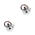 thumbnail image 1 of Cateissary Outdoor Camping Stainless Steel Whistling Kettle Tea Pot Kitchen Silver 2.7L 20cm 2Conjunto, 1 of 1